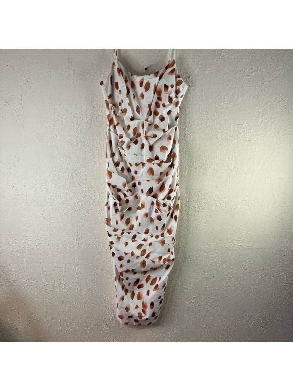 Significant Other Claude Ruched Midi Dress in Caramel Petal